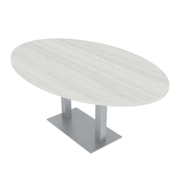45.25 in W, 84 in L, 29 in H, Engineered Wood Top, White